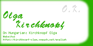 olga kirchknopf business card